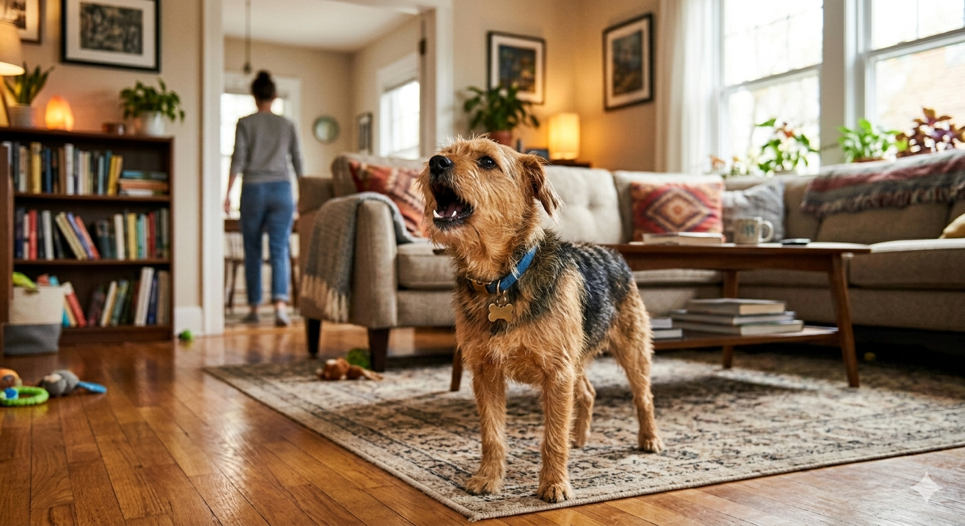犬が吠える理由を解説するイメージ画像(不安や要求などのサイン)